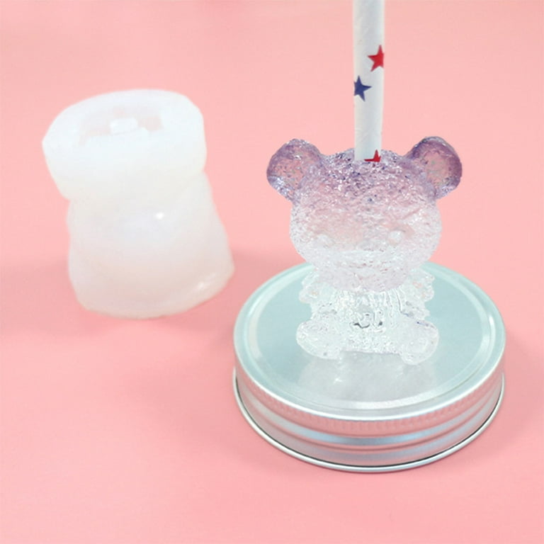 Handmade Cute Bear Straw Topper Silicone Mold Fish Tails Silicone