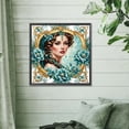 thumbnail image 4 of Pintura de diamante 5D DIY, taladro redondo completo, Kit de mujer noble, decoración del hogar, 30x30cm, 4 of 9