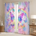 thumbnail image 2 of Castle Fairy Gradient Butterflies Black Out Curtains for Kids Children,Kawaii Ombre Rainbow Curtains Pack of 2 (42x63 Each),Dreamy Princess Bedroom Curtains,Lightweight Room Decor, 2 of 6