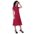 thumbnail image 3 of Moomaya Femmes Solide Longue Robe de Chemise W / Boutons Casual Ample Coupe Tshrit Robes, 3 of 6
