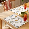 thumbnail image 4 of Placemat Set of 4 Watercolor Birds Placemats for Dining Table Tree Branch Leaf Washable Table Mats for Kitchen and Party Decor Indoor & Outdoor Use, 4 of 8