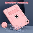 thumbnail image 4 of ELEHOLD Rugged Hybrid Case for iPad 10th Generation 10.9" 2022, Tri-Layers Hard PC Soft Silicone Hidden Kickstand Anti-Scratch Shockproof Heavy Duty Case for Kids Men Women,Rosegold, 4 of 8
