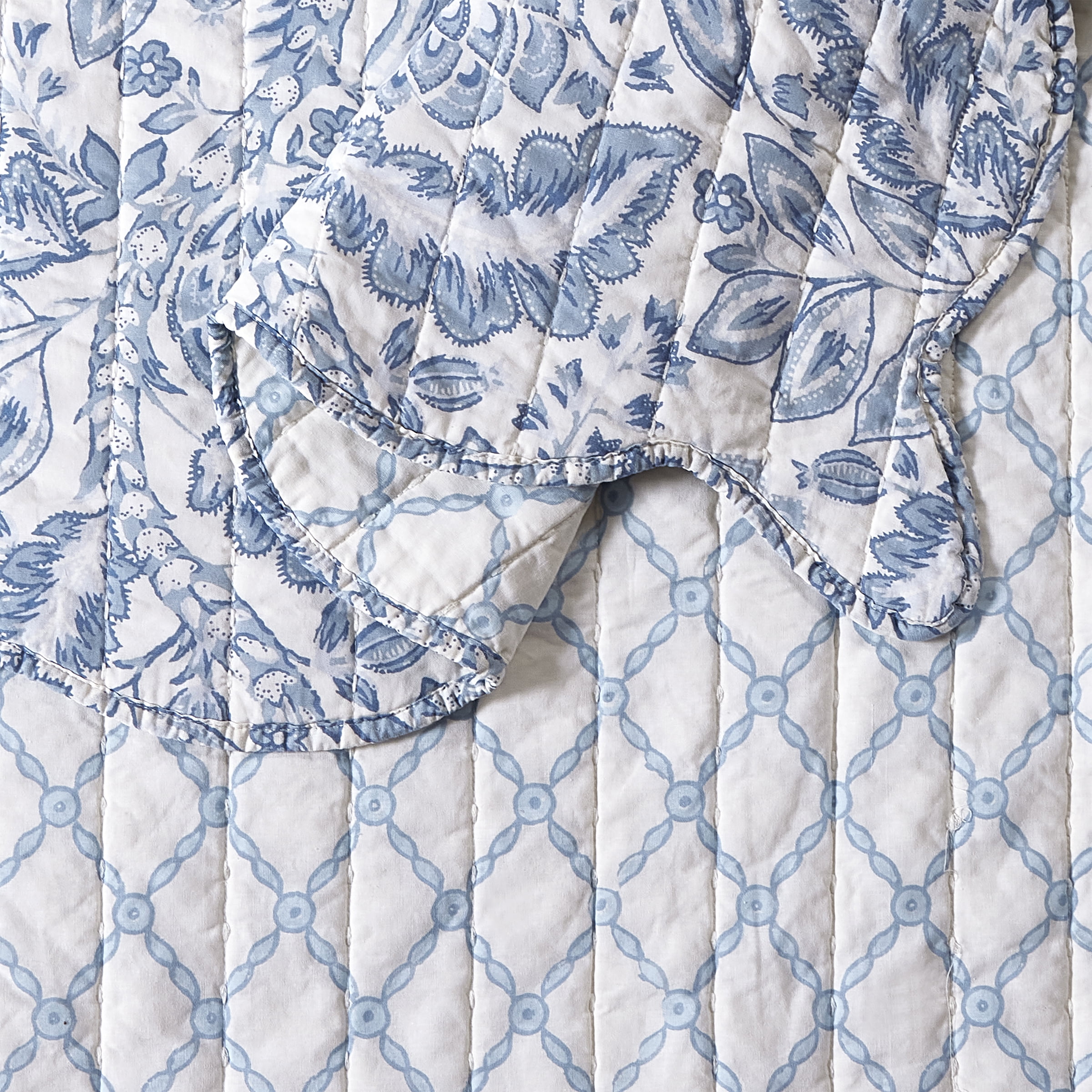 Spartina 449 Peeples Song 3-Piece Reversible Cotton Quilt Set, Full/Queen