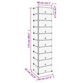 thumbnail image 4 of vidaXL Shoe Rack Black 44x32x174 cm PP, 4 of 5