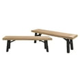 thumbnail image 2 of CoSoTower Acacia Wood Bench Set Features Slat Panel Seating And A Gorgeous Two-Toned Finish, 2 of 9