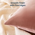 thumbnail image 6 of Sleep Zone Crystal Velvet Throw Pillow Covers 18x18 Inch, Set of 2, Soft Luxurious Decorative Pillow Covers for Couch Sofa Bed, Peach Brown, 6 of 11