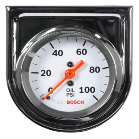 Bosch Gauges Style Line 2 Mechanical Oil Pressure Gauge (White Face)