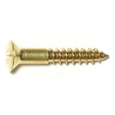 

#6 x 7/8 Brass Slotted Oval Head Wood Screws (24 pcs.)