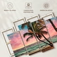 thumbnail image 6 of Elephant Stock Mesmerizing Beach Wall Art - Horizontal Multi Panel Canvas - Living Room Wall Decor - Beach Multi Panel - Brown And Pink Decor - 43" x 27", 6 of 8