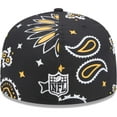 thumbnail image 4 of Men's New Era Black Pittsburgh Steelers Paisley 59FIFTY Fitted Hat, 4 of 6