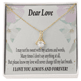 thumbnail image 1 of To My Girlfriend Always and Forever Alluring Ribbon Necklace Message Card, 1 of 7