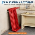 thumbnail image 5 of 2000LBS Heavy Duty Folding Platform Truck - Side Handrails - 37x24 Inch All-Weather Flatbed Computer Tower Cart-5" 360° Swivel Wheels-Red | Two Brake Wheels+Two Global Wheels, 5 of 5