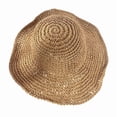 thumbnail image 4 of Women's Foldable Wide‑Brim Crochet Straw Sun Hat for Summer Beach Outdoor Activities, 4 of 6