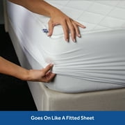 Sealy ® Luxury 100% Cotton Soft Top Mattress Pad, Queen - Fitted, High Loft