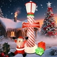 thumbnail image 5 of ZXSWONLY 8.1ft Christmas Inflatable Lighthouse with Santa Claus and Gift Box, Christmas Inflatable Lighthouse with Built-in LED Lights for Holiday Party Outdoor Garden Yard Lawn Decoration, 5 of 8