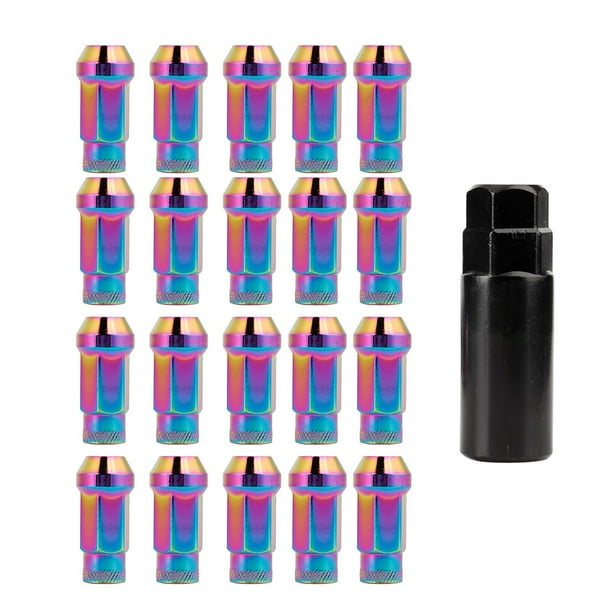 Wheel Lug Nut 20Pcs Wheel Rustproof Extended Open End Stainless