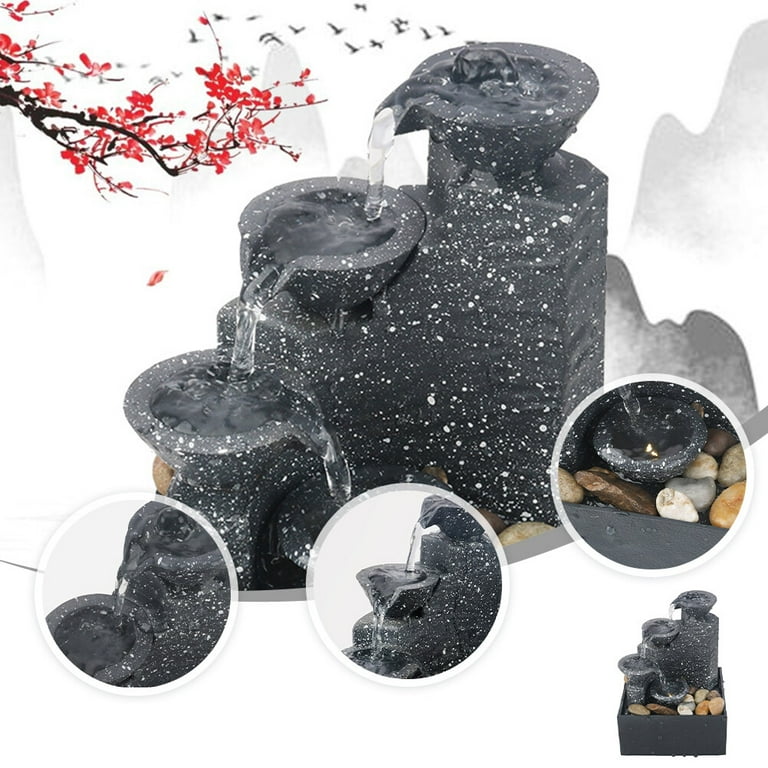 Fountain Water Artificial Mini Waterfall Battery Powered