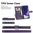 thumbnail image 4 of SaniMore for Samsung Galaxy S23 Ultra 6.8" 2023 Wallet Case with Embossed Mandala PU Leather Flip Protection Wrist Strap Credit Card Holder Pocket Kickstand Shockproof Shell For S23 Ultra,Purple, 4 of 9