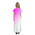 thumbnail image 7 of Ashirexll Summer Dresses for Teens, Girls Dresses Size 10-12, Girls Summer Dress with Pockets Fashion Gradient Color Short Sleeve Round Neck Long Dress for Children 4-14, 7 of 7
