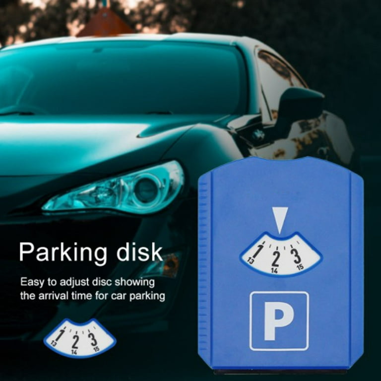 1x Car Parking Disc Timer Clock Arrival Times Display Blue Plastic