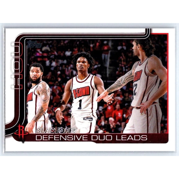 2025-26 Topps Blastoff! Defensive Duo Leads #297 Houston Rockets Basketball Card