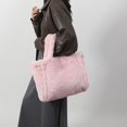 thumbnail image 2 of Bolso Felpa Suave Mano Piel Sintética Gran Capacidad para Mujer, 2 of 9
