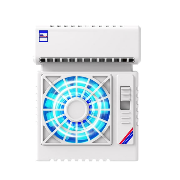 Phone Cooling Fan, Cell Phone Cooling Fan, Silent Adjustable Lightweight Cooling Supplies with LED Light for Smart Phone, Mobile Phone, Tablet, Pad