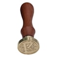 thumbnail image 1 of WHEANG Home Decor Fire Lacquer Seal Retro English Letter Copper Headquets Seal Wax Hand Account Seal and Copper Chapter Bronze Head One Size Multi-Color, 1 of 3