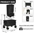 thumbnail image 5 of Dextrus Collapsible Foldable Wagon - 183L Capacity, 225lbs Support, Big Wheels & Brakes for Outdoor Use, 5 of 13