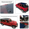 thumbnail image 3 of Shadeidea Jeep Wrangler Sunshade JL Unlimited (2018-Current) 4 Door Front and Rear-Navy Blue Mesh Screen Sunshade JLU Top Cover UV Blocker with Grab Bag-One time Install 10 Years Warranty, 3 of 7