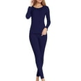 thumbnail image 2 of Two Piece Thermal Underwear Set for Women, Fleece-Lined Base Layer Cold Weather Sweatsuit, 2 of 6
