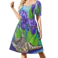 thumbnail image 2 of Vestido sin mangas con estampado de cachemira y lirios, vestidos largos para mujer, falda de verano para mujer, vestido de fiesta de lujo para mujer, vestido, 2 of 7