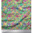 thumbnail image 1 of Soimoi Cotton Duck Fabric Aster Flower Printed Fabric 1 Yard 56 Inch Wide, 1 of 1