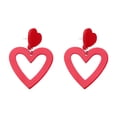 thumbnail image 2 of QIQUWOHUL 13 Color Heart Shaped Earrings Fashionable Acrylic Hollow Earrings Ear Accessories For Women, 2 of 9