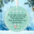 thumbnail image 6 of Feltree Handmade Sea Glass Snowflake Christmas Tree Ornaments 2D Acrylic Hanging Decorations Friendship Keepsake Gift for Holiday Decor, 6 of 8