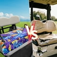 thumbnail image 7 of Numjaw Golf Cart Seat Covers, EZGO Seat Cover, Universal Golf Cart Seat Blanket, Waterproof Travel Sports Cart Seat Cushion Covers with 4 Pockets, 53" x 35", Leaves, 7 of 7