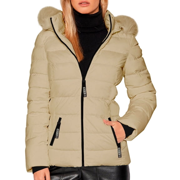 Chamarra Para Mujer Shendy Vendy Con Gorro Removible Peluche Suave