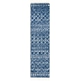 thumbnail image 2 of SAFAVIEH Berber Fringe Nathan Aztec Shag Runner Rug, Dark Blue/Ivory, 2'2" x 8', 2 of 11