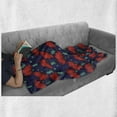 thumbnail image 6 of Vintage Soft Flannel Fleece Blanket, Poppy Bouquets Pastel Meadow Rural Blossoms and Turquoise Leaves Pattern, Cozy Plush for Indoor and Outdoor Use, 60" x 80", Vermilion and Quartz, by Ambesonne, 6 of 6
