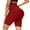 Watermelon Red, variant on Women's High Waisted Textured Biker Shorts Stretch Athletic Workout Yoga Shorts