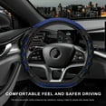 thumbnail image 4 of D-Shaped 15 Inch Car Steering Wheel Cover with 3D Honeycomb Comfy Grip, Breathable Anti-Slip Steering Wheel Cover Standard Size, 4 of 6