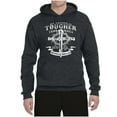 thumbnail image 2 of Wild Bobby, My Savior Is Tougher Than Nails Revelation 1:18, Inspirational Christian, Unisex Graphic Hoodie Sweatshirt, Heather Black, Small, 2 of 5
