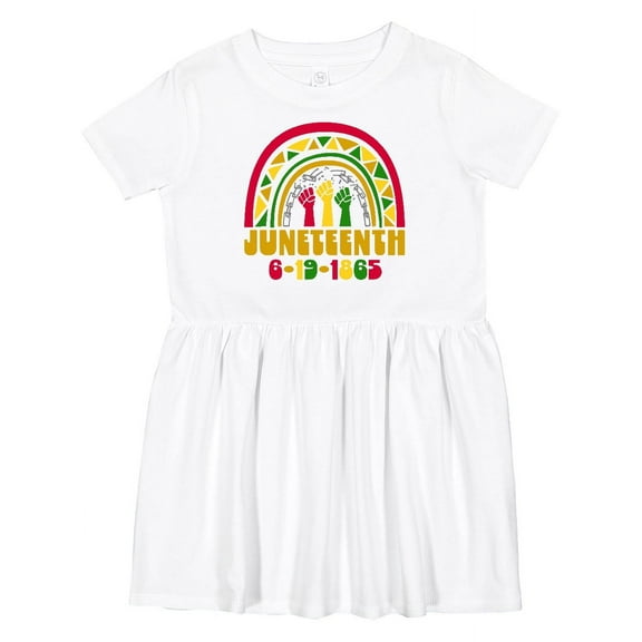 Inktastic Juneteenth 6-19-1865 Rainbow Girls Toddler Dress
