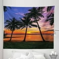 thumbnail image 1 of Tropical Tapestry, Exotic Palm Trees Pattern with Beach and Ocean Sunset in Hawaii Summer Season, Fabric Wall Hanging Decor for Bedroom Living Room Dorm, 5 Sizes, Multicolor, by Ambesonne, 1 of 1