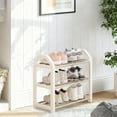 thumbnail image 5 of Shoe Rack 3-Tier White Storage Organizer 18x15x7 Inch for Campus Dorm Room Entryway Apartment Space Saving, 5 of 6