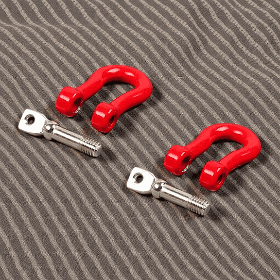 BESTYASH 1Pair Front Tow Hook Red Alloy Material Stylish Durable Car Tow Bar Accessory