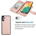 thumbnail image 5 of For Galaxy S23 FE Case,  Galaxy S23 FE 6.4" 5G Wallet Case, Tiflook PU Leather Card Holder Flip Cover [Detachable Magnetic] Pink, 5 of 6