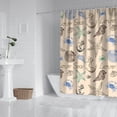 thumbnail image 2 of Ocean Theme Starfish Shower Curtain Liner - Marine Life Water Resistant Fabric, Washable Tropical Bathroom Decor for Coastal Homes,72x72in, 2 of 5