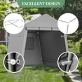 thumbnail image 3 of Lumiparty 7x12 FT Outdoor Storage Shelter Tent, Waterproof Portable Carport with Roll-Up Door & Vents, Storage Shed for ATV, Motorcycle, Bike, Lawn Equipment & Garden Tools, Gray, 3 of 9