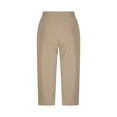 thumbnail image 6 of Stamzod Women's Golf Capri Pants Casual Yoga Dress Work Pants with Pockets Workout Athletic Travel Capris Beige-1 L, 6 of 8